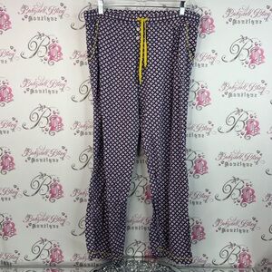 DKNY pants stretchy purple Geometric Patterned Pants with Pink and Yellow